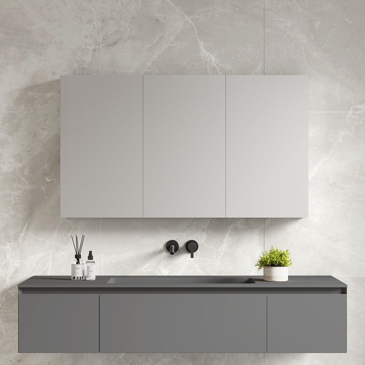 48 Aluminum Medicine Cabinet Surface Mount Recessed