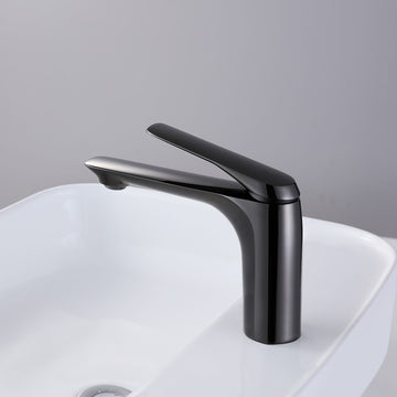 Single Hole Basin Facucet with overflow Pop up combo F050 Series  (Matte Black)