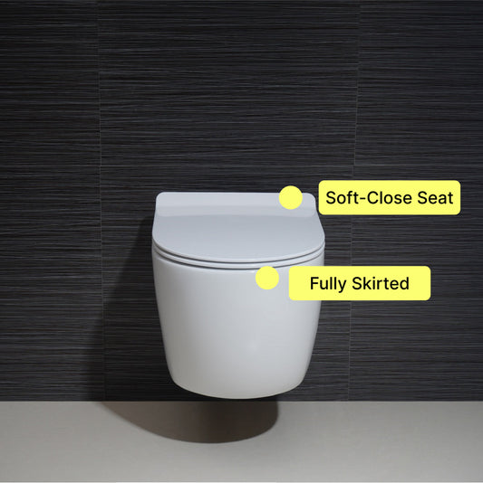 Wall Hung Toilet 1.1/1.6 GPF Dual Flush Elongated Wall Hung Toilet with In-Wall Tank and Carrier System SKU:K-0707W