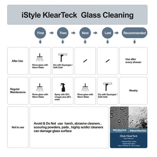 54" AC23 series Bypass Shower Door with Klearteck Treatment (3/8" Thickness) (Matte Black)