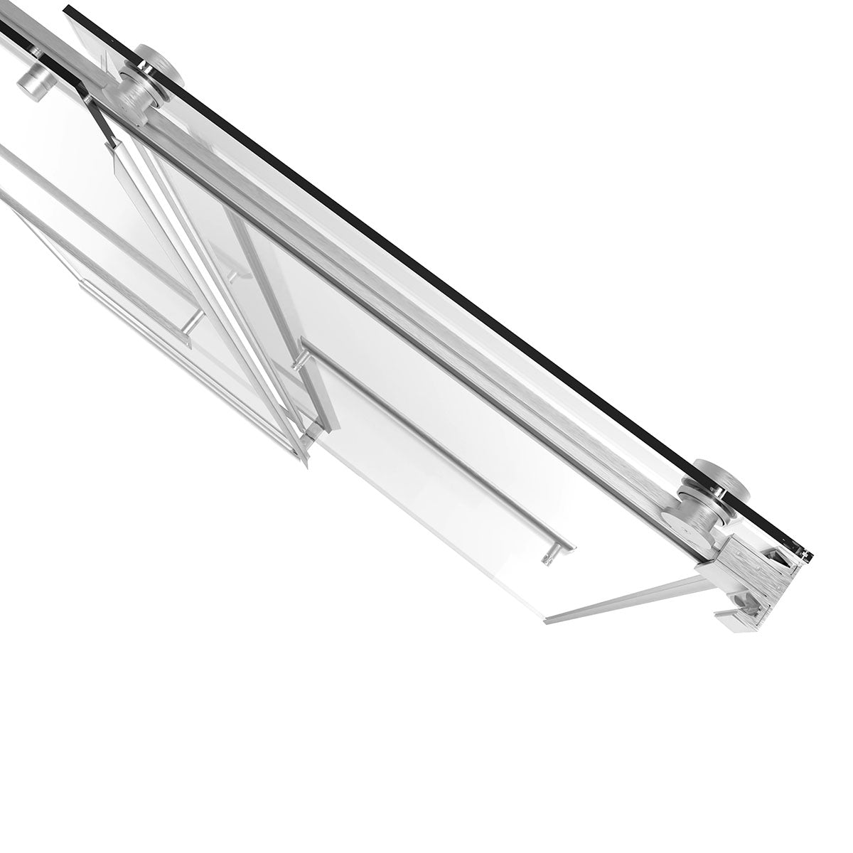 60" Frameless Bypass Shower Door with Klearteck Treatment  (3/8" Thickness) (Chrome) DQZ Nicholas Series - iStyle Bath