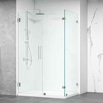 Miko's Hinges on Wall Shower Enclosure Chrome