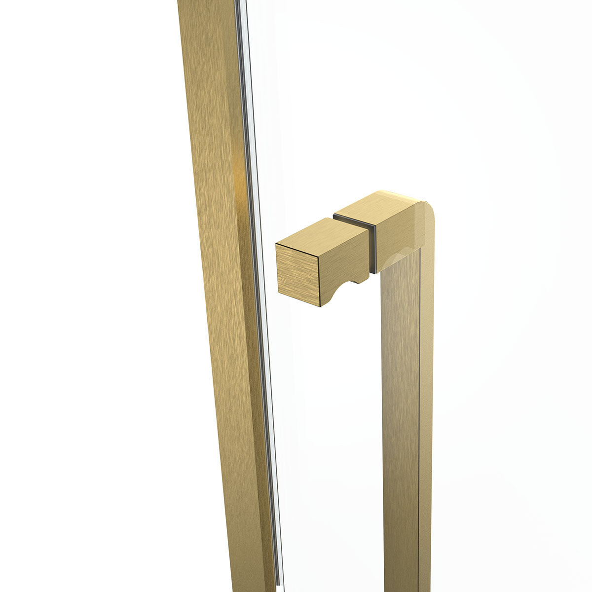 36" Frameless Swing Shower Door with Klearteck Treatment (Brushed Gold) AH01 Series - iStyle Bath