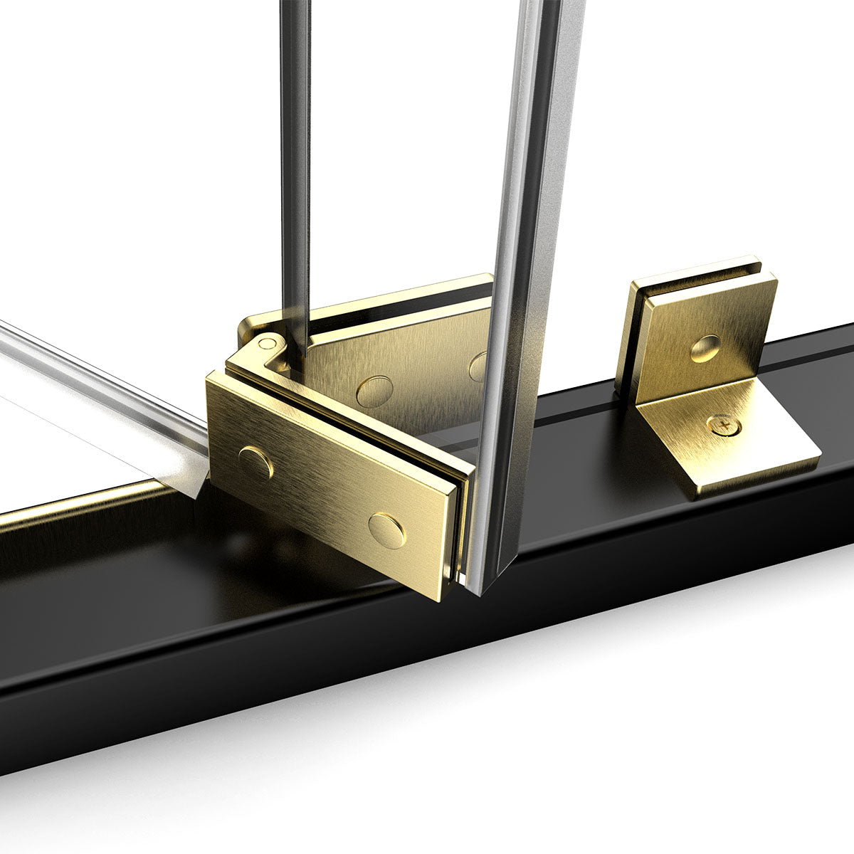 36" Frameless Swing Shower Door with Klearteck Treatment (Brushed Gold) AH01 Series - iStyle Bath