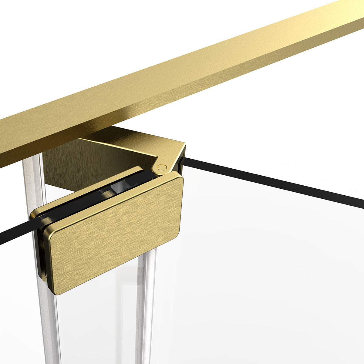 36" Frameless Swing Shower Door with Klearteck Treatment (Brushed Gold) AH01 Series - iStyle Bath