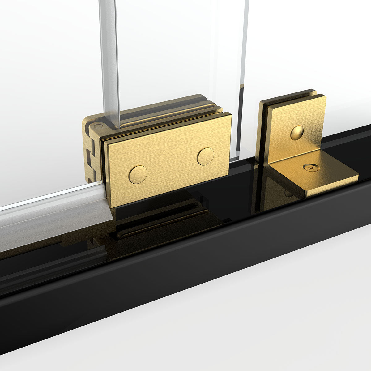 36" Frameless Swing Shower Door with Klearteck Treatment (Brushed Gold) AH01 Series - iStyle Bath