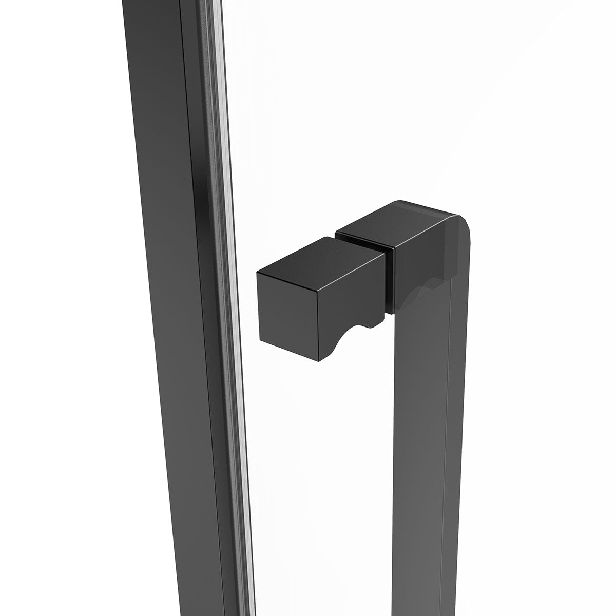 36" Frameless Swing Shower Door with Klearteck Treatment (Matte Black) AH01 Series - iStyle Bath