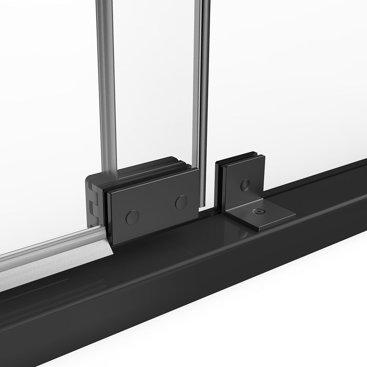 36" Frameless Swing Shower Door with Klearteck Treatment (Matte Black) AH01 Series - iStyle Bath
