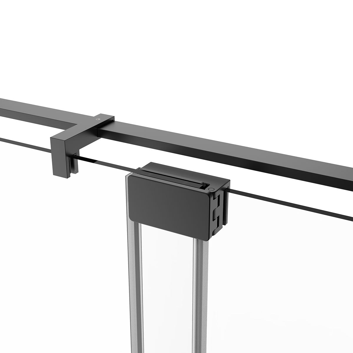 36" Frameless Swing Shower Door with Klearteck Treatment (Matte Black) AH01 Series - iStyle Bath