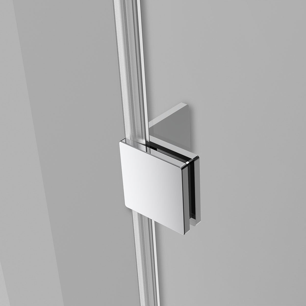 36"  Frameless Swing Shower Door with Klearteck Treatment (Fixed 3/8" & Swing 5/16" Thickness) (Brushed Nickel) AH01 - iStyle Bath