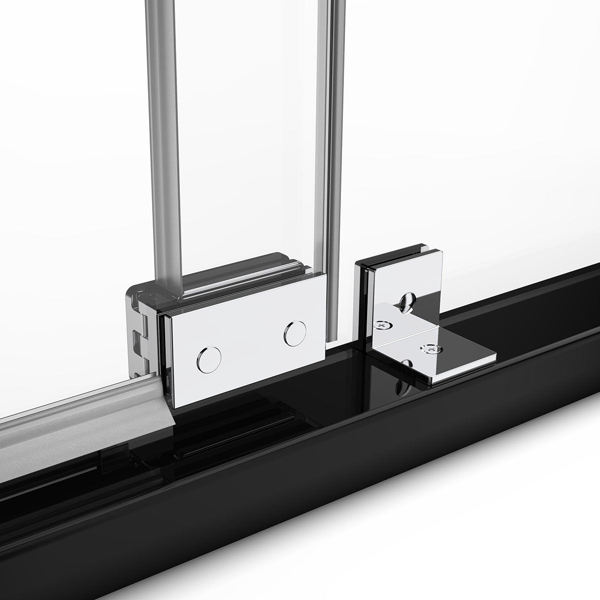36"  Frameless Swing Shower Door with Klearteck Treatment (Fixed 3/8" & Swing 5/16" Thickness) (Brushed Nickel) AH01 - iStyle Bath