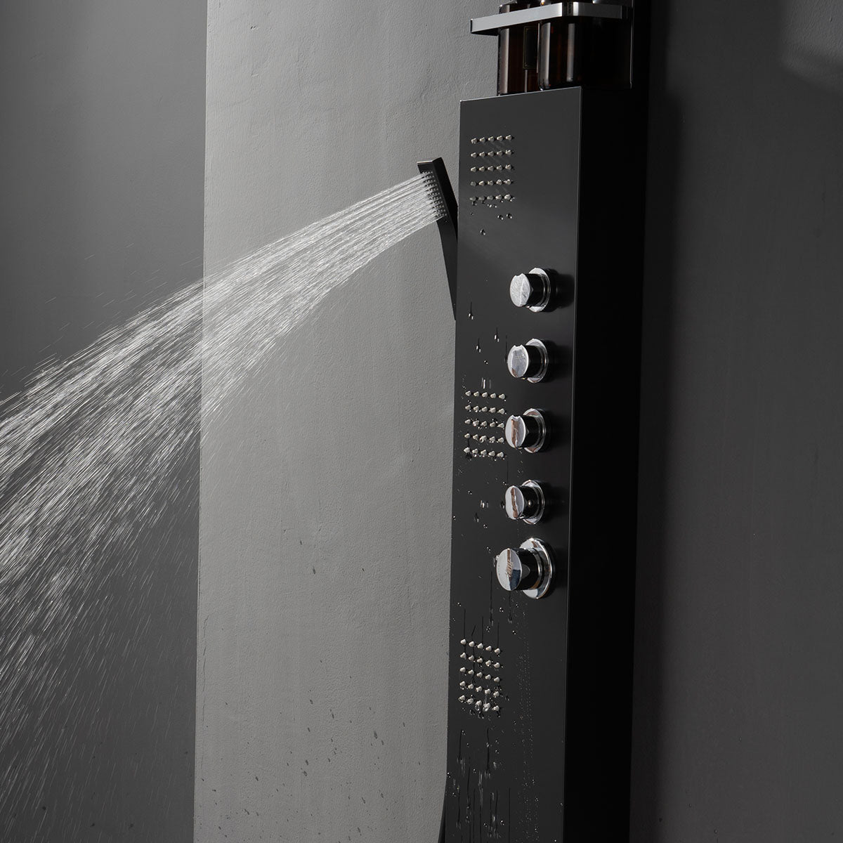 SP-5513 Stainless Steel Shower Panel (Matte Black) - iStyle Bath