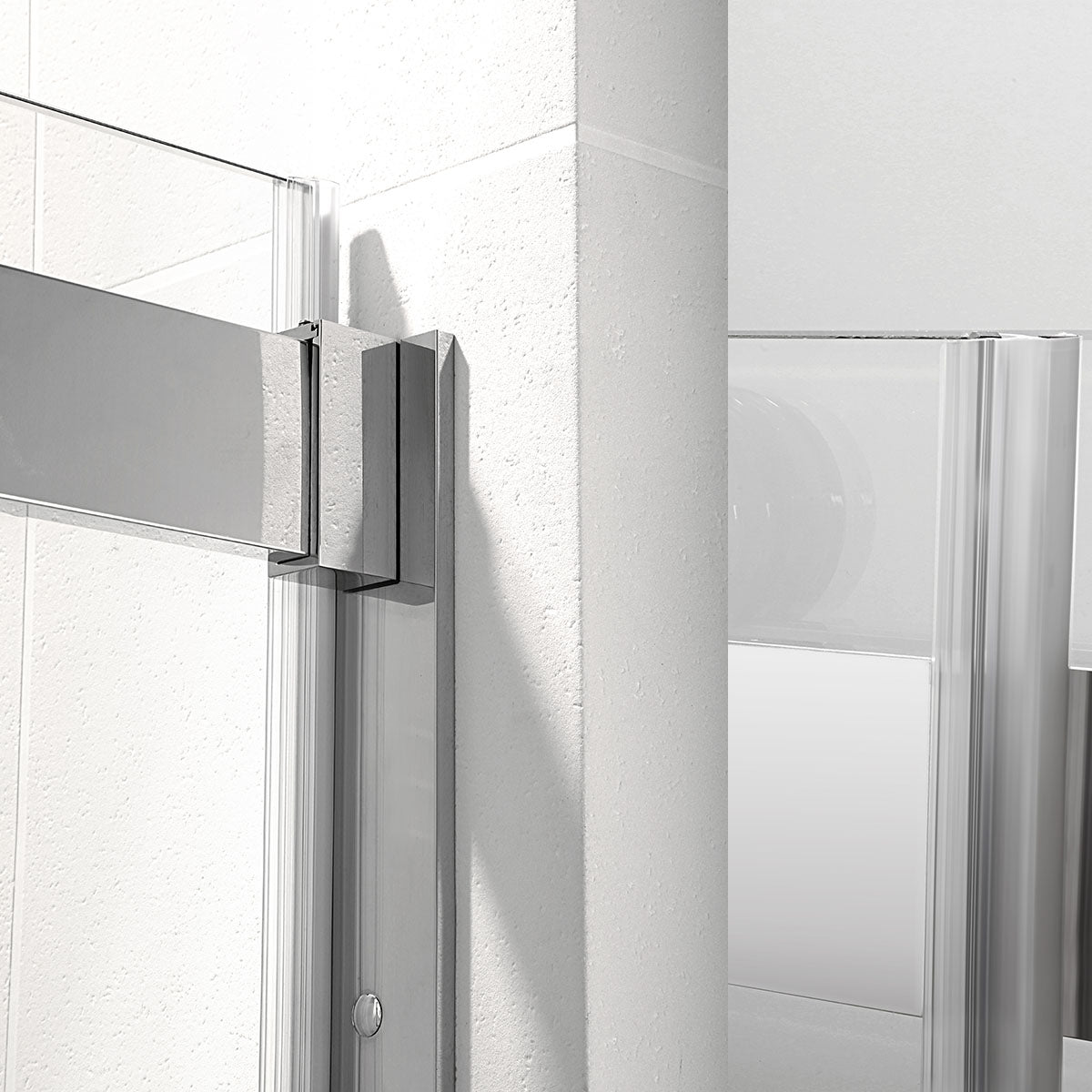 60"  Frameless Bypass Shower Door with Klearteck Treatment (3/8" Thickness) (Brushed Nickel) Ayden Series - iStyle Bath