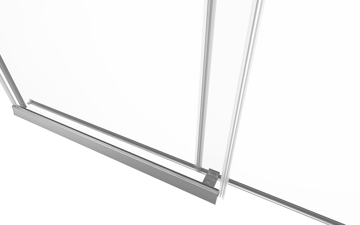 44" Frameless Bypass Shower Door with Klearteck Treatment (5/16" Thickness) (Chrome) Kenny Series - iStyle Bath