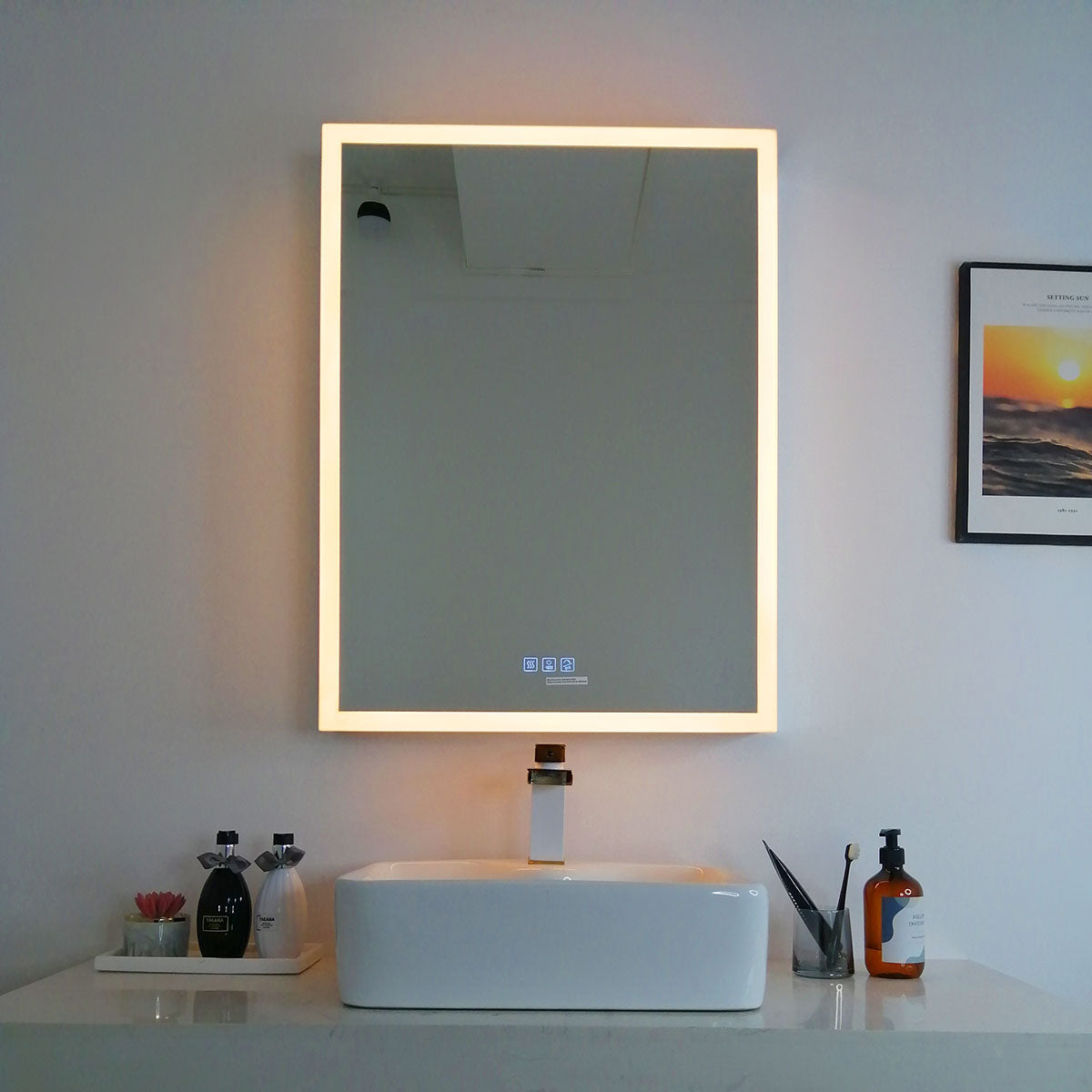 24" LED Medicine Cabinet Left Hinge (Surface Mount/Recessed) LED Alicia MC Series - iStyle Bath
