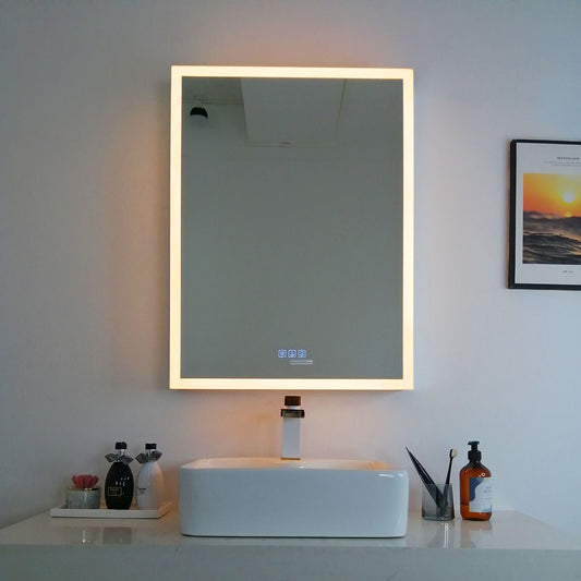 24" LED Medicine Cabinet Left Hinge (Surface Mount/Recessed) LED Alicia MC Series - iStyle Bath