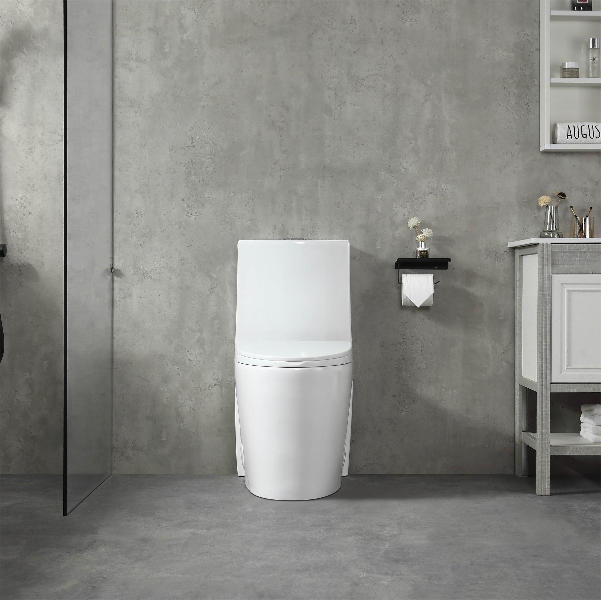 K-0382 One Piece 28" Toilet Dual Flush/ Powerful Flush 10 min installation - iStyle Bath