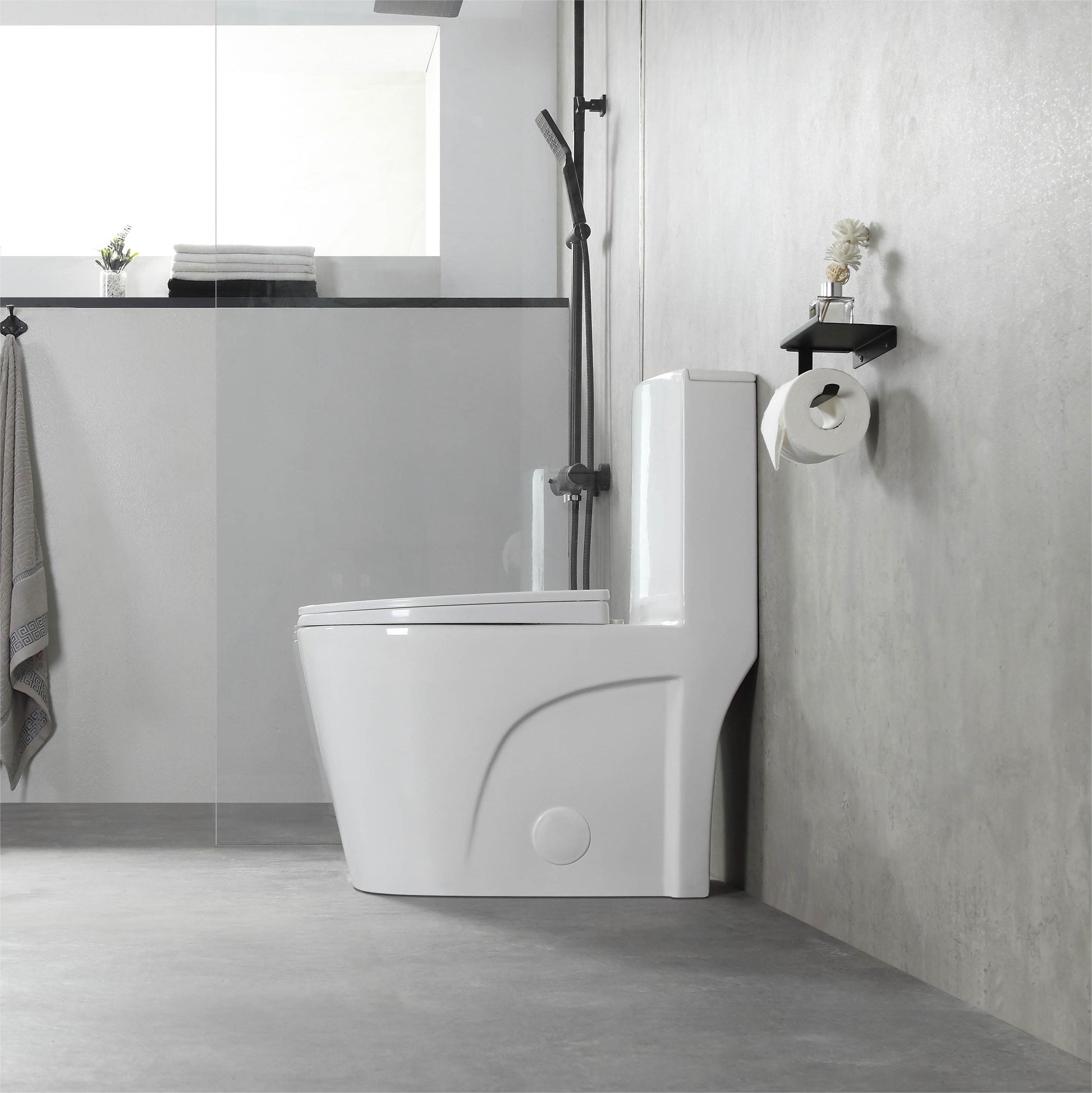 K-0382 One Piece 28" Toilet Dual Flush/ Powerful Flush 10 min installation - iStyle Bath