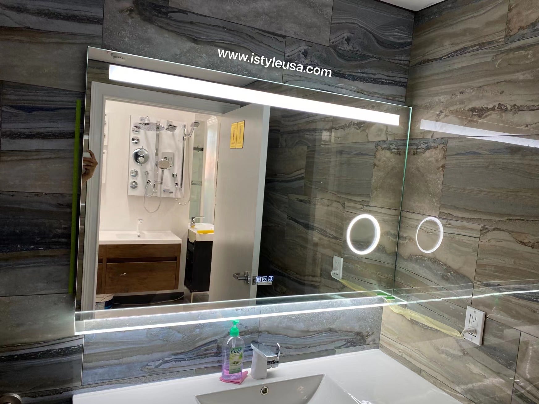 24" LED Mirror with shelve (0041 Series) **Final Sale** - iStyle Bath
