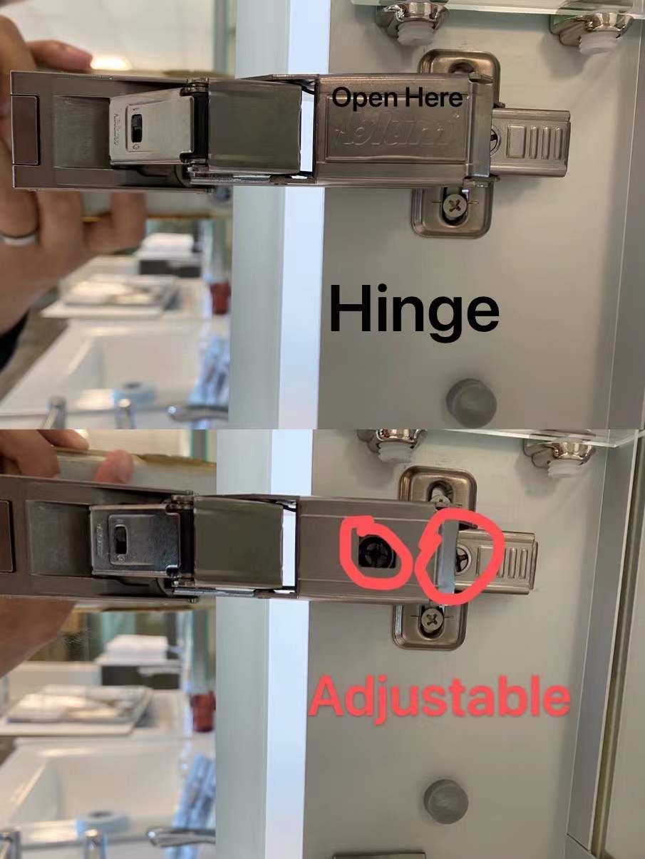 24" LED Medicine Cabinet Left Hinge (Surface Mount/Recessed) LED Alicia MC Series - iStyle Bath