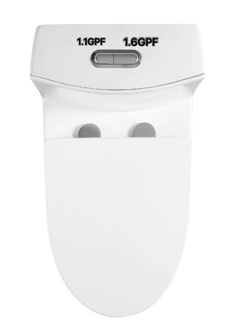 K-0382 One Piece 28" Toilet Dual Flush/ Powerful Flush 10 min installation - iStyle Bath