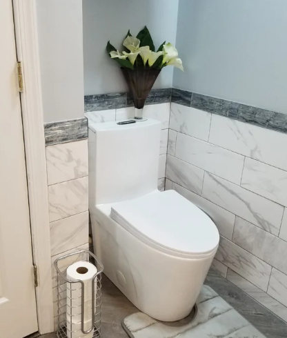K-0382 One Piece 28" Toilet Dual Flush/ Powerful Flush 10 min installation - iStyle Bath
