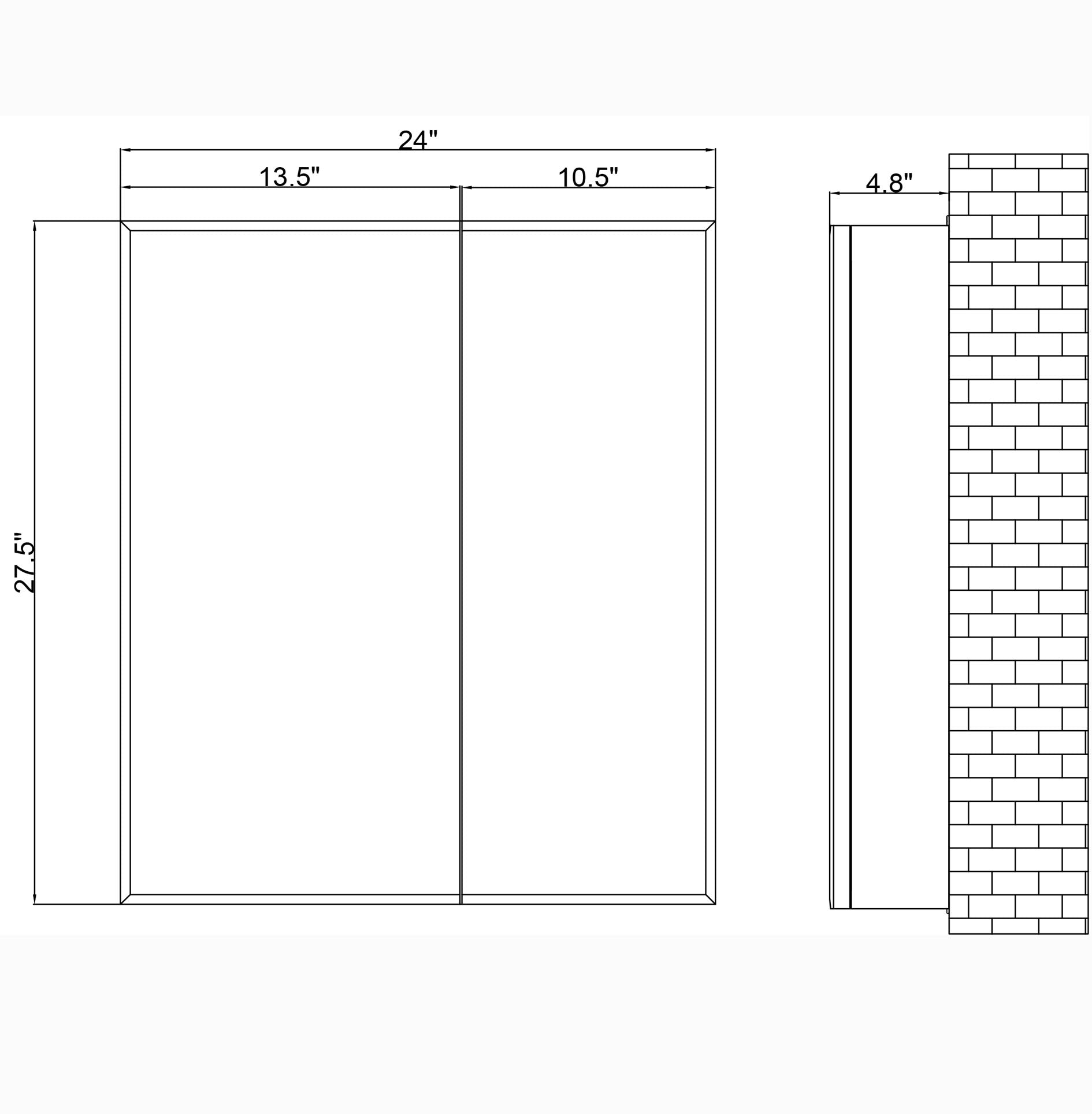 24" Aluminum Medicine Cabinet AMC Series - iStyle Bath