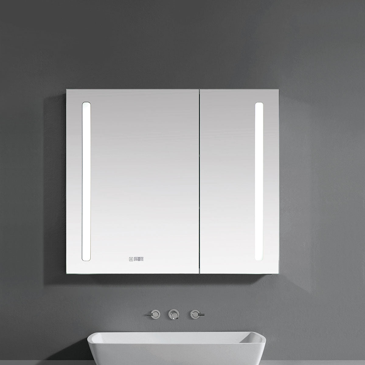 24" LED Medicine Cabinet (Surface Mount/Recessed) LED-AMC Series - iStyle Bath