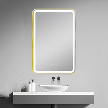 24" LED Mirror Miles Series (Brushed Gold)