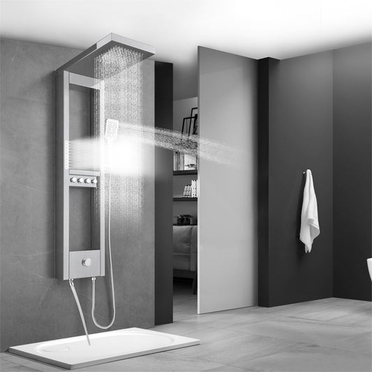 NEW ARRIVAL SP-8119NN Stainless Steel Shower Panel (Brushed Nickel)