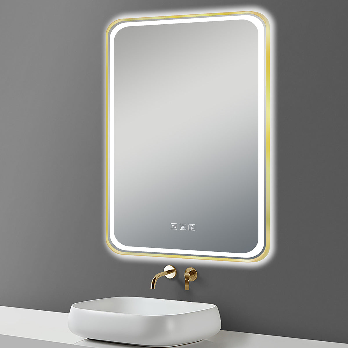 30" Miles Series LED Mirror (Brushed Gold)