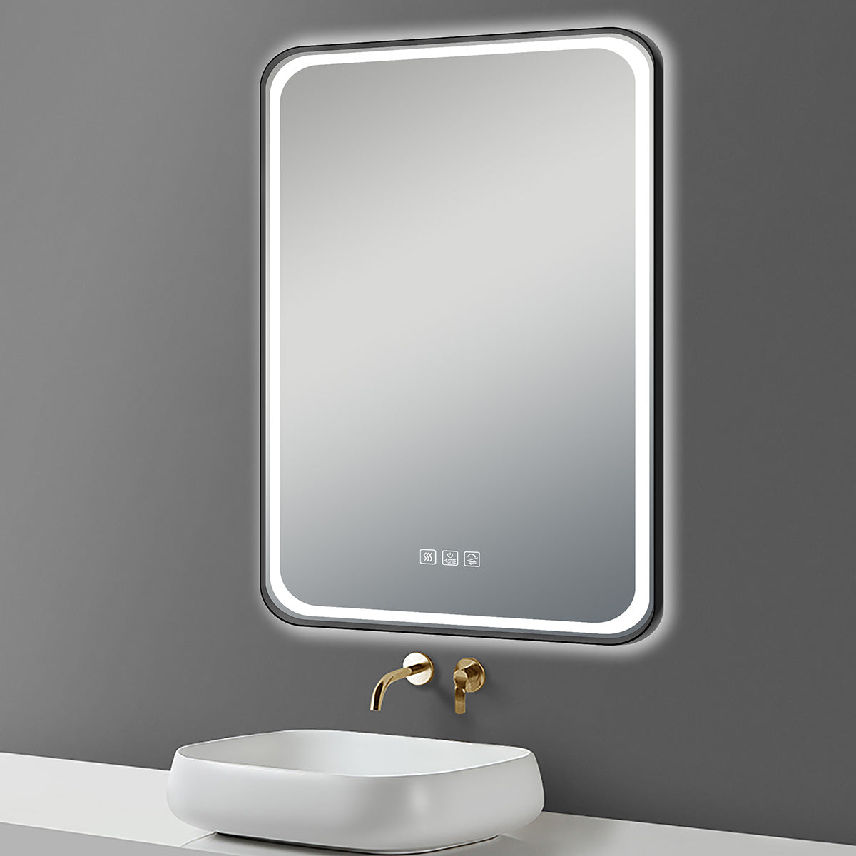 30" LED Mirror (Matte Black) Miles Series