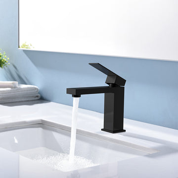 Single Hole Basin Facucet with overflow Pop up combo F231 Series  (Matte Black)