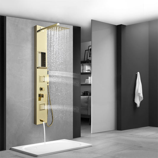 NEW ARRIVAL SP-5676BG Stainless Steel Shower Panel (Shiny Gold)
