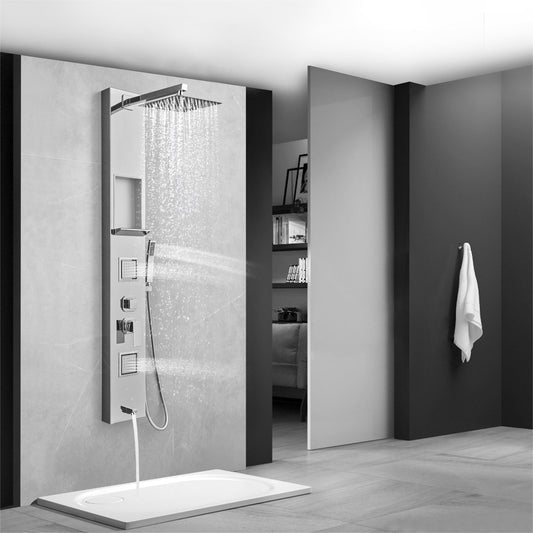 NEW ARRIVAL SP-5676C Stainless Steel Shower Panel (Chrome)