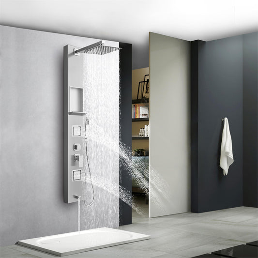 NEW ARRIVAL SP-5676NN Stainless Steel Shower Panel (Brushed Nickel)