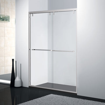 54" AC23 series Bypass Shower Door with Klearteck Treatment (3/8" Thickness) (Brushed Nickel)