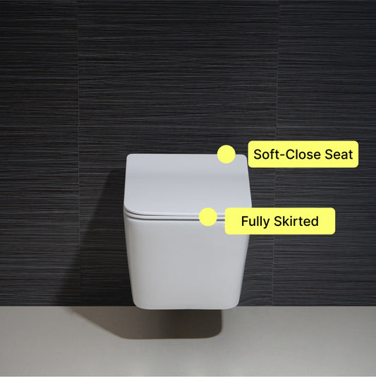 Wall Hung Toilet 1.1/1.6 GPF Dual Flush Elongated Wall Hung Toilet with In-Wall Tank and Carrier System SKU:K-0708W