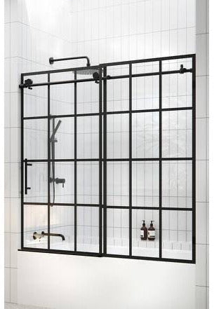 New Low Price 60" BH Series For Tubdoor Jetglaze Frameless Single Sliding Shower Door with Klearteck Treatment (3/8" Thickness) (Matte Black) BH Series (Copy)