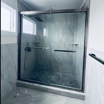 48-72"w x 78"/62"H GBY22 Owen Bypass Series Shower Door with Klearteck Treatment (3/8" Thickness) (Chrome, Brushed Nickel, Matte Black)
