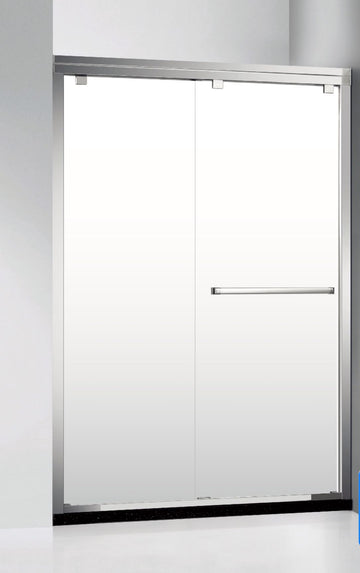 48"Frosted  ASD Series Bypass Shower Door (5/16" Thickness) Low Ceiling 72" (Silver /Chrome) Privacy