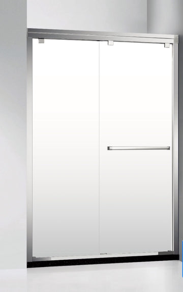 60" Frosted ASD Series Bypass Shower Door (5/16" Thickness) Low Ceiling 72" (Silver /Chrome) Privacy