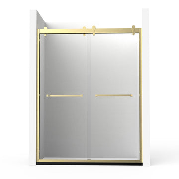 *NEW COLOR 72" GBY22 Owen Bypass Series Shower Door with Klearteck Treatment (3/8" Thickness) (Brushed Gold))