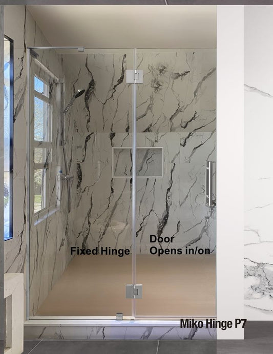 2PC Miko Hinge On Glass (Chrome)