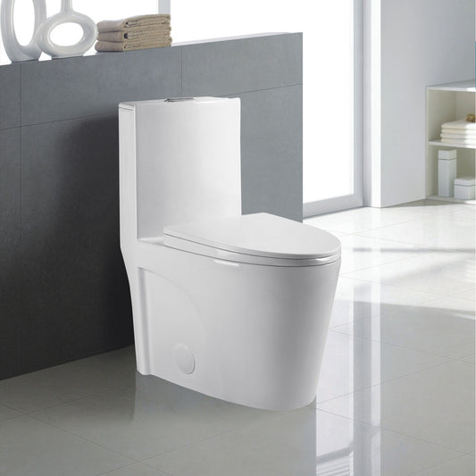 K-0382  One Piece 28" Toilet Dual Flush/ Powerful Flush 10 min installation - iStyle Bath