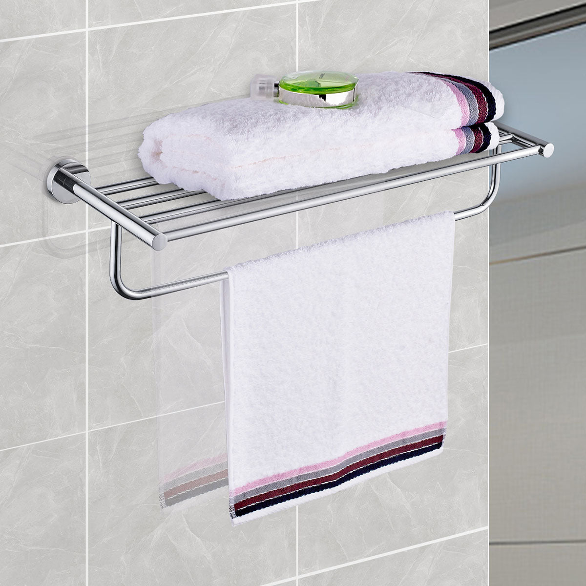 BTR24 Bath Towel Rack (Chrome or Brushed Nickel) - iStyle Bath