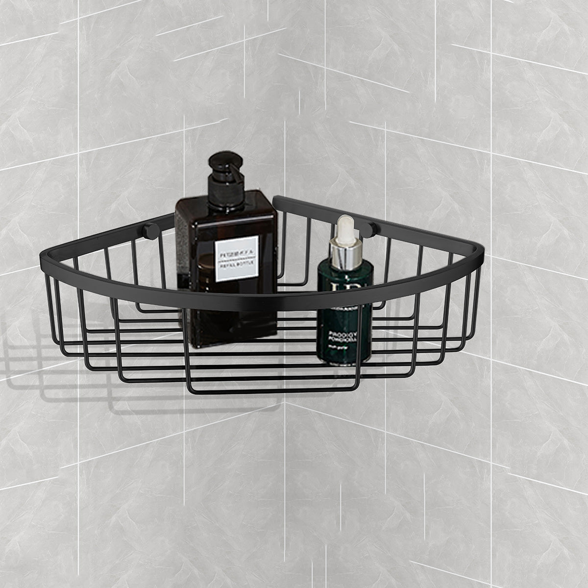 SCCB Shower Caddy Corner Basket (Matte Black) - iStyle Bath