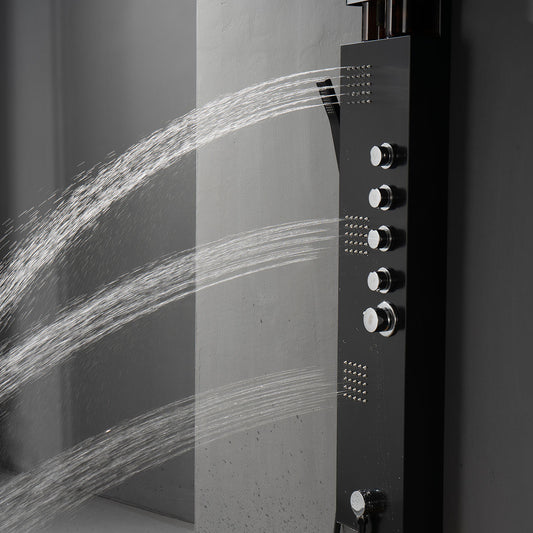 SP-5513 Stainless Steel Shower Panel (Matte Black)
