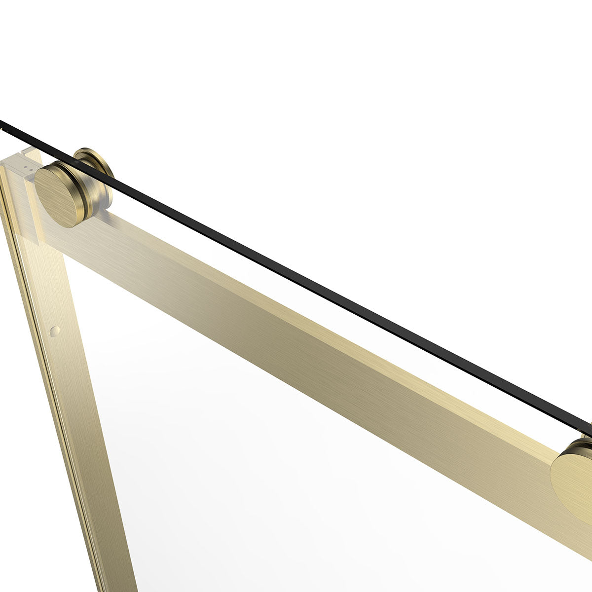 60" Tub Door  Frameless Bypass with Klearteck Treatment (3/8" Thickness) (Brushed Gold) Ayden Series - iStyle Bath