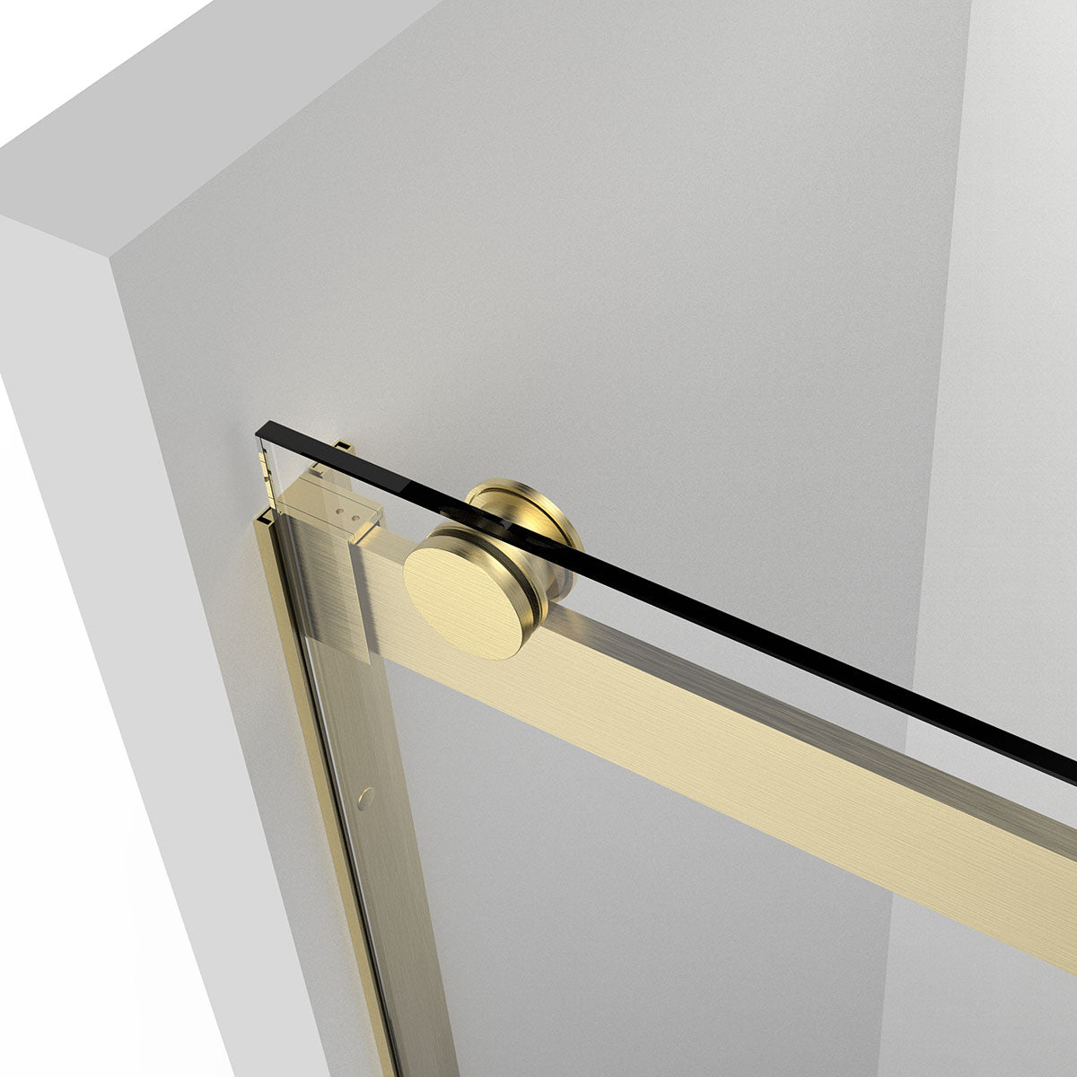 54" Frameless Bypass Shower Door with Klearteck Treatment (3/8" Thickness) (Brushed Gold) Ayden Series - iStyle Bath